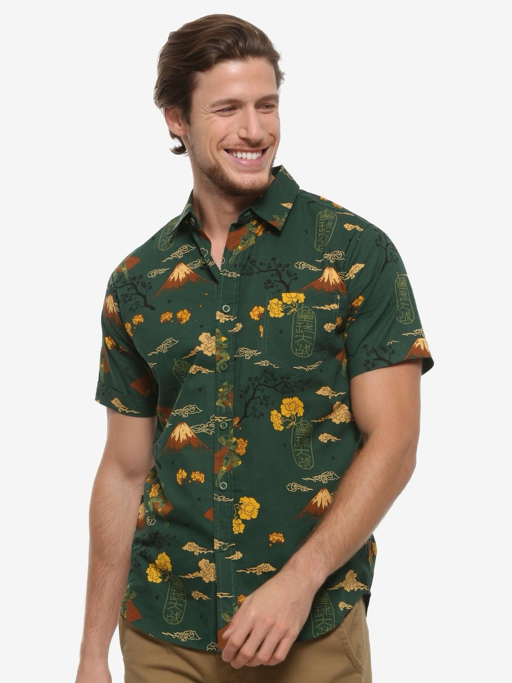 Star Wars Boba Fett Volcano Woven Button-Up - BoxLunch Exclusive size Large